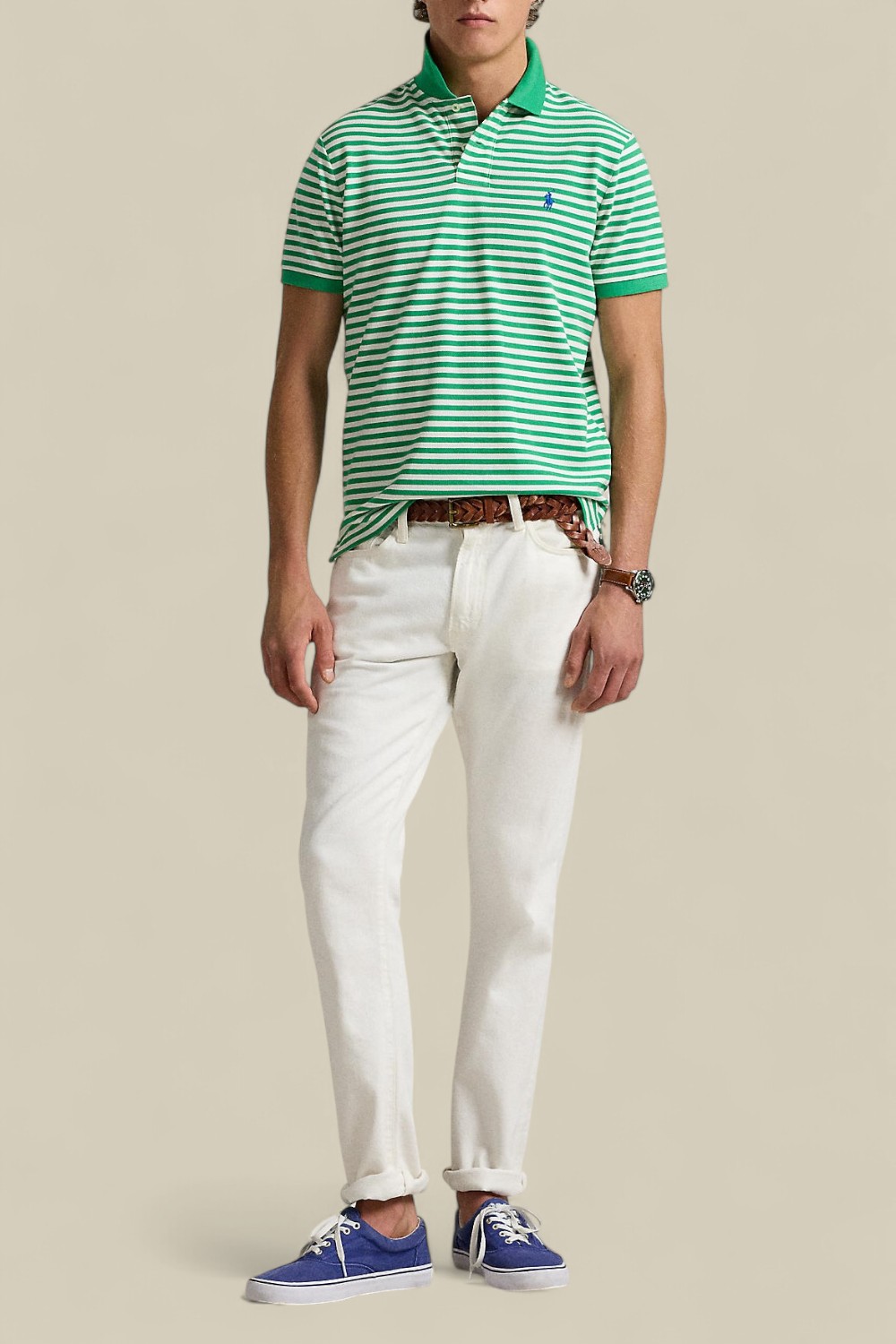 תמונת כל הלוק של חולצת פולו סלים פיט